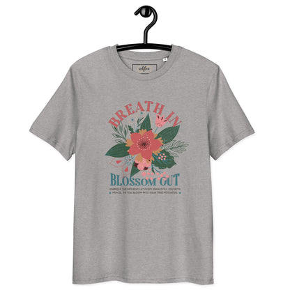 Unisex Organic Cotton T-Shirt - Eco-Friendly Minimalist Sustainable Tee 'Blossom Out'