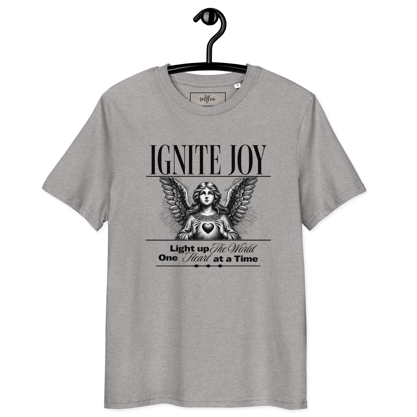 Unisex Organic Cotton T-Shirt - Eco-Friendly Minimalist Sustainable Tee 'Ignite Joy'