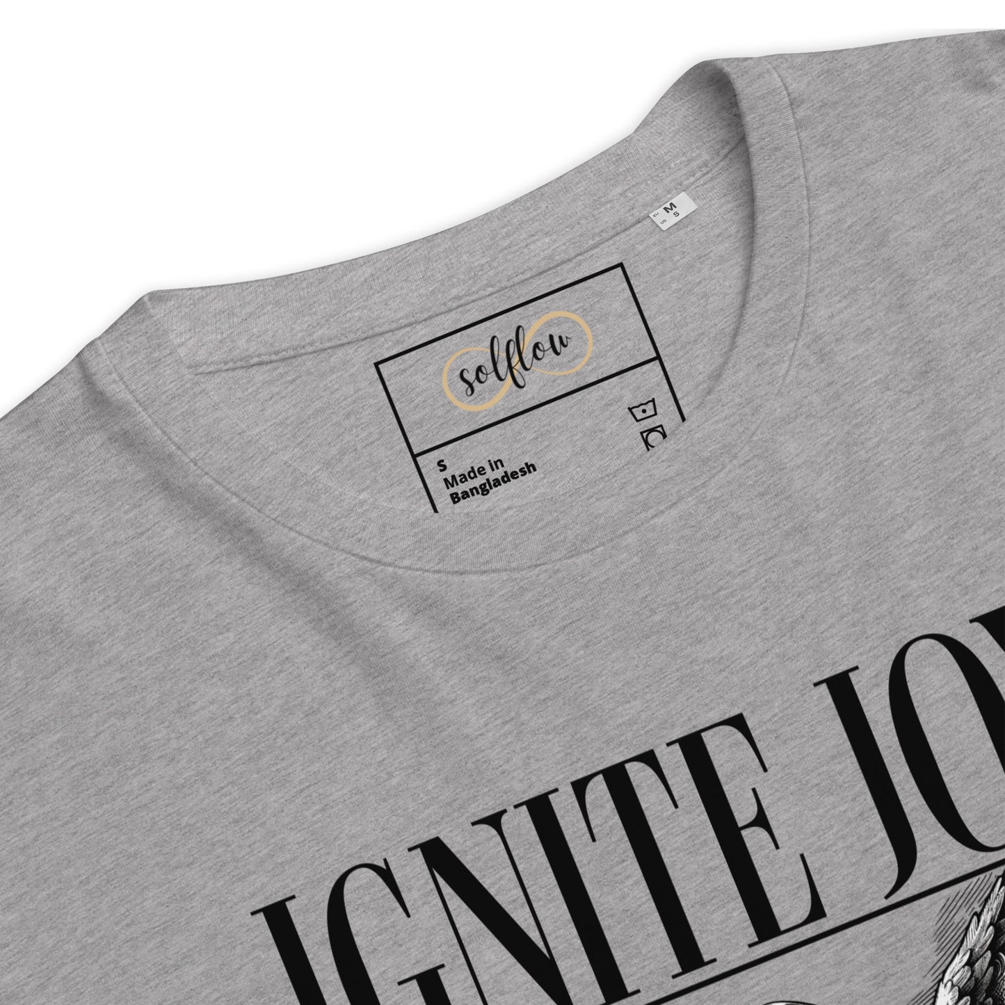 Unisex Organic Cotton T-Shirt - Eco-Friendly Minimalist Sustainable Tee 'Ignite Joy'