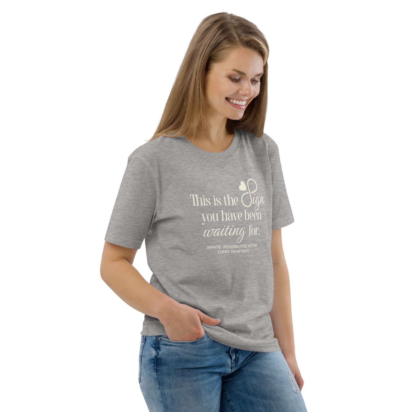 Unisex Organic Cotton T-Shirt - Eco-Friendly Minimalist Sustainable Tee 'This is The Sign'