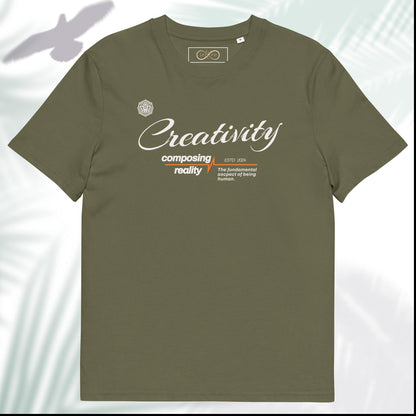 Unisex Organic Cotton T-Shirt - Eco-Friendly Minimalist Sustainable Tee 'Creativity'