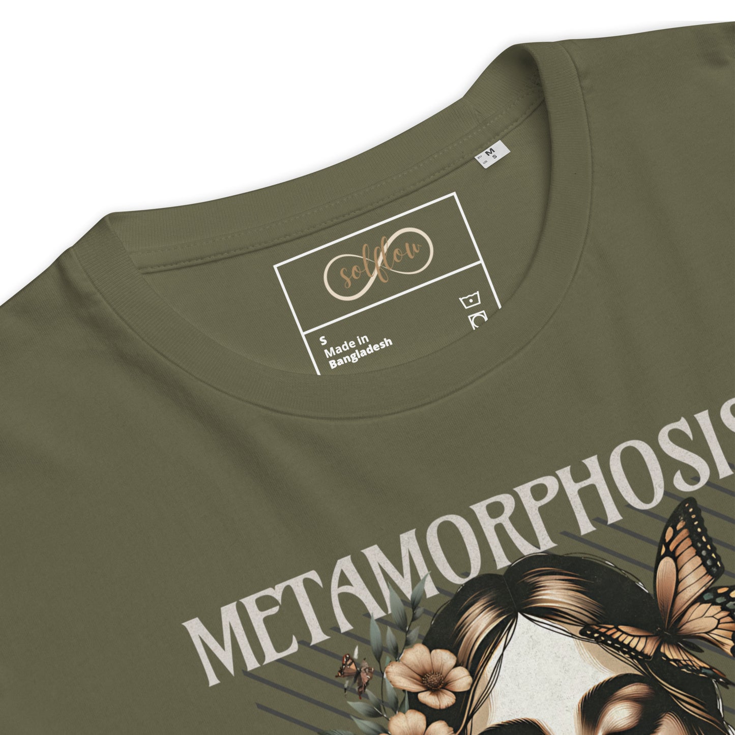 Unisex Organic Cotton T-Shirt - Eco-Friendly Minimalist Sustainable Tee 'Metamorphosis'