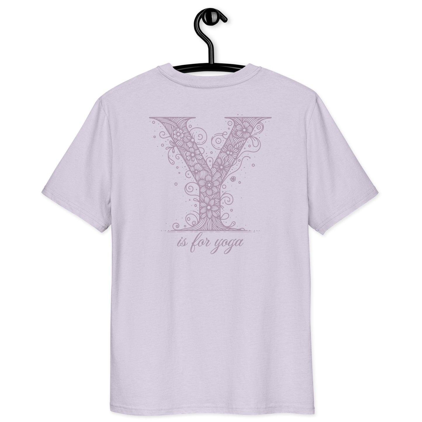 Unisex Organic Cotton T-Shirt - Eco-Friendly Minimalist Sustainable Tee 'Y is For Yoga'