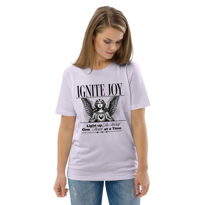 Unisex Organic Cotton T-Shirt - Eco-Friendly Minimalist Sustainable Tee 'Ignite Joy'