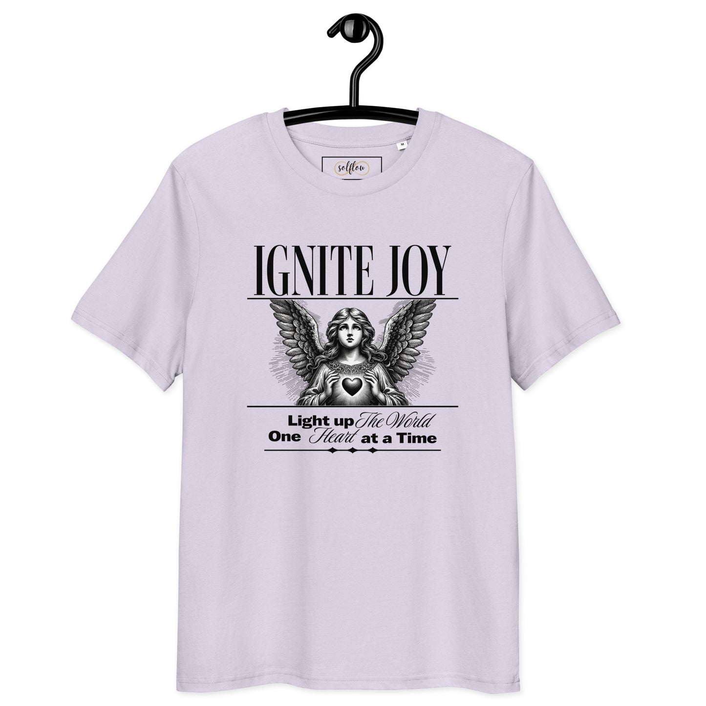 Unisex Organic Cotton T-Shirt - Eco-Friendly Minimalist Sustainable Tee 'Ignite Joy'