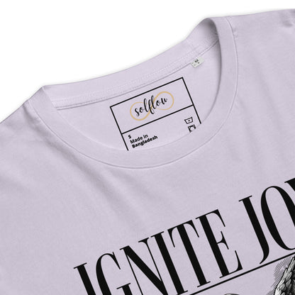 Unisex Organic Cotton T-Shirt - Eco-Friendly Minimalist Sustainable Tee 'Ignite Joy'