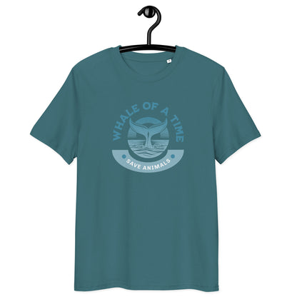 Unisex Organic Cotton T-Shirt - Eco-Friendly Minimalist Sustainable Tee 'Whale - Save Endangered Animals'