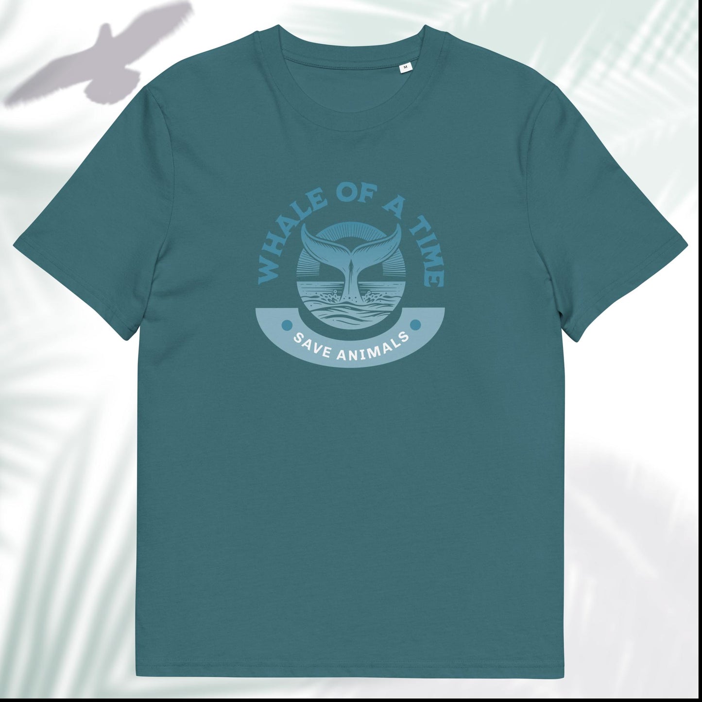 Unisex Organic Cotton T-Shirt - Eco-Friendly Minimalist Sustainable Tee 'Whale - Save Endangered Animals'