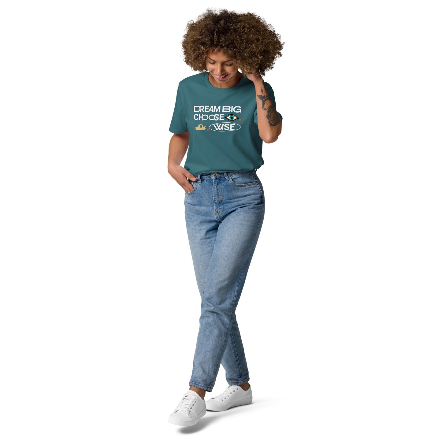 Unisex Organic Cotton T-Shirt - Eco-Friendly Minimalist Sustainable Tee 'Dream Big'