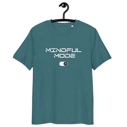 Unisex Organic Cotton T-Shirt - Eco-Friendly Minimalist Sustainable Tee 'Mindful Mode - OM'