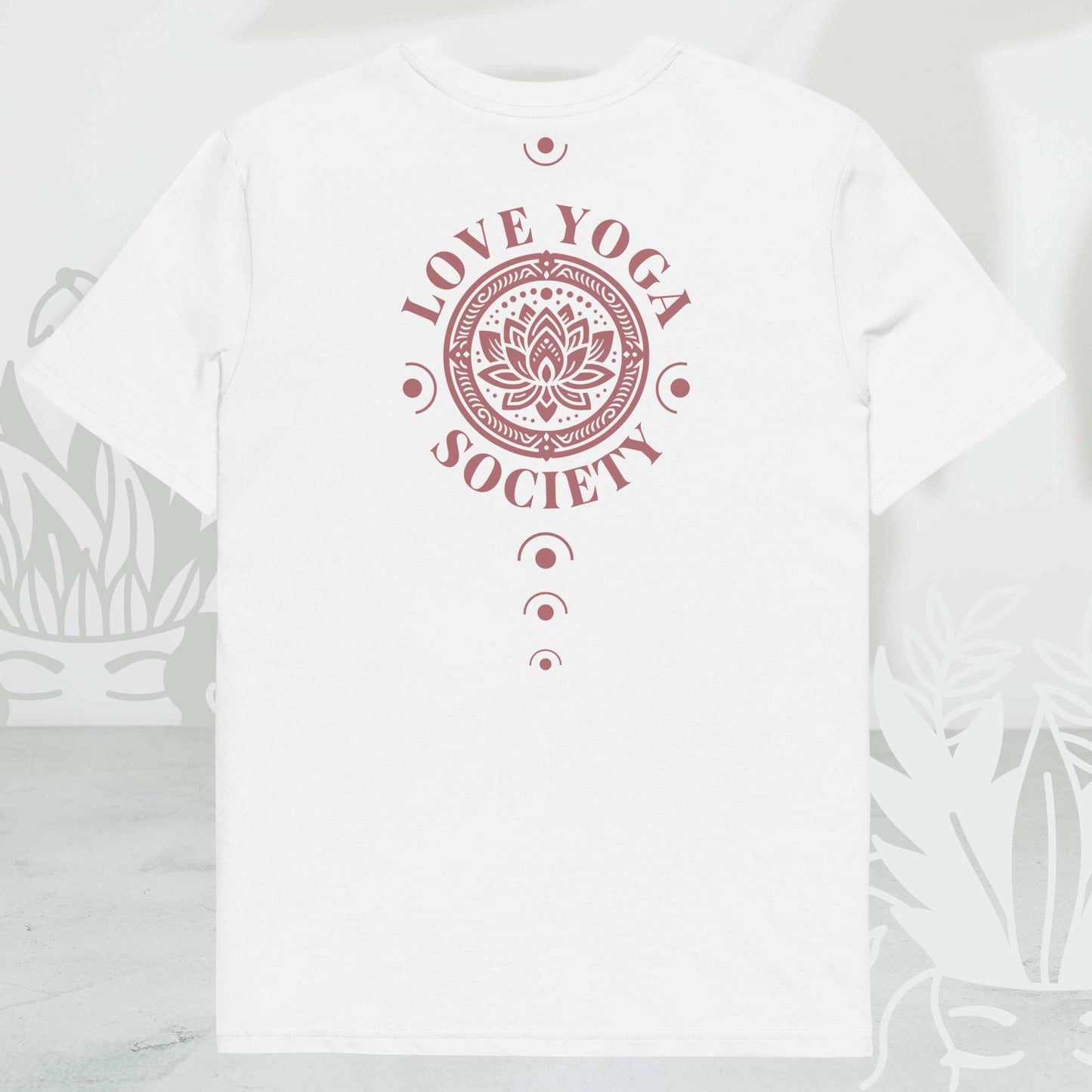 Unisex Organic Cotton T-Shirt - Eco-Friendly Minimalist Sustainable Tee 'Love Yoga Society'