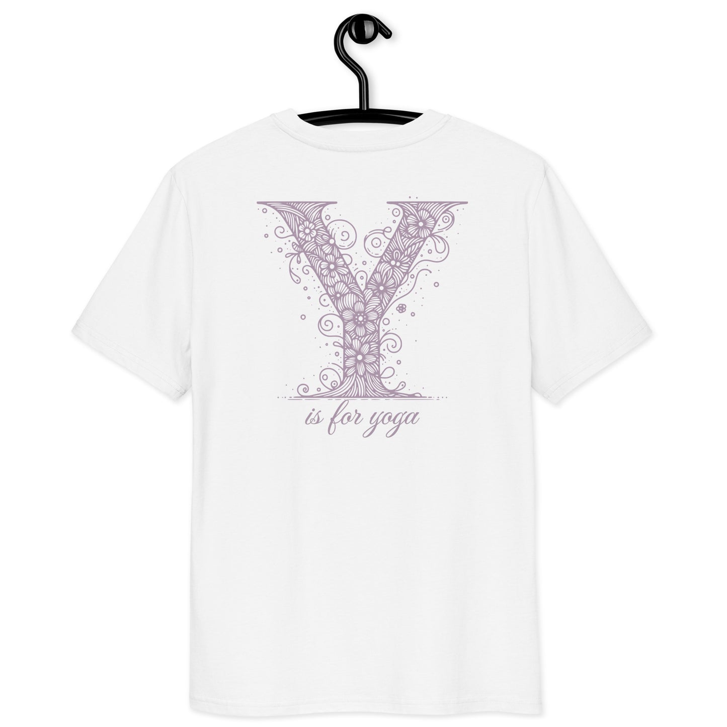 Unisex Organic Cotton T-Shirt - Eco-Friendly Minimalist Sustainable Tee 'Y is For Yoga'