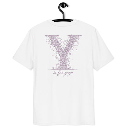 Unisex Organic Cotton T-Shirt - Eco-Friendly Minimalist Sustainable Tee 'Y is For Yoga'