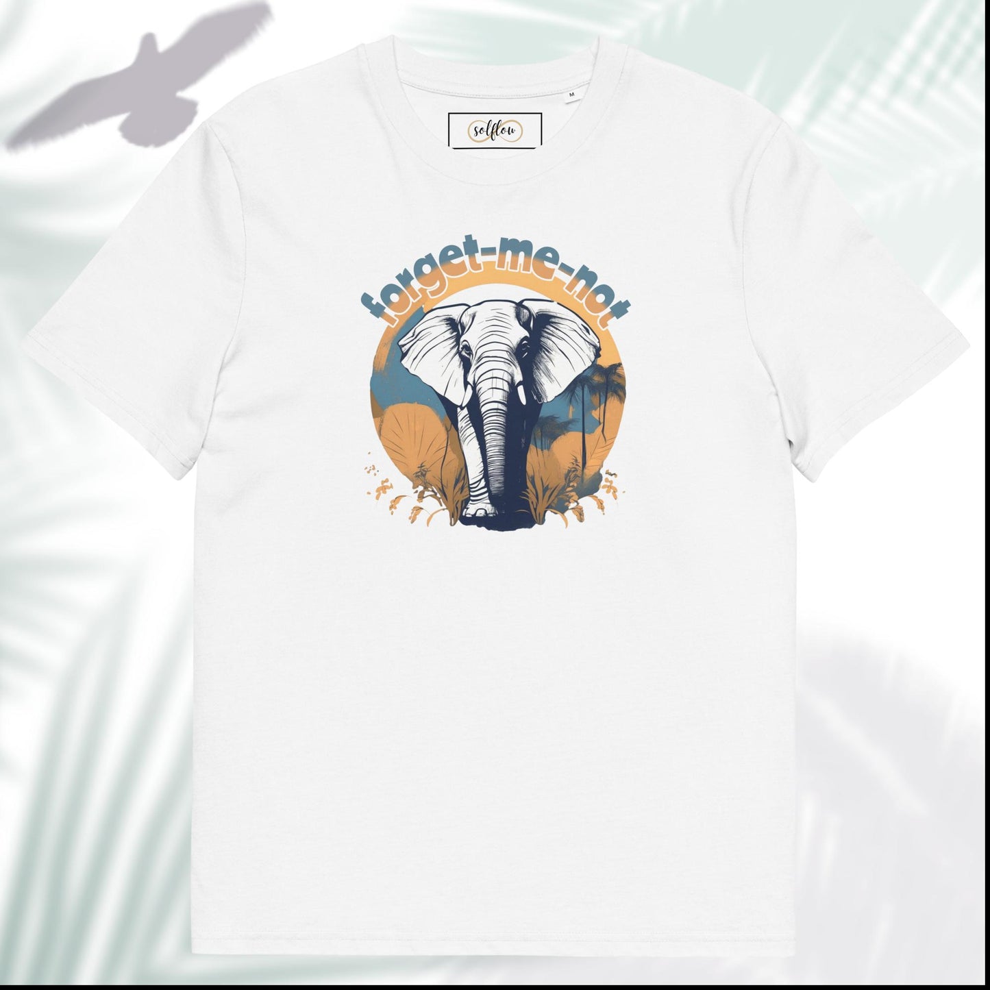 Unisex Organic Cotton T-Shirt - Eco-Friendly Minimalist Sustainable Tee 'Elephant - Save Endangered Animals'