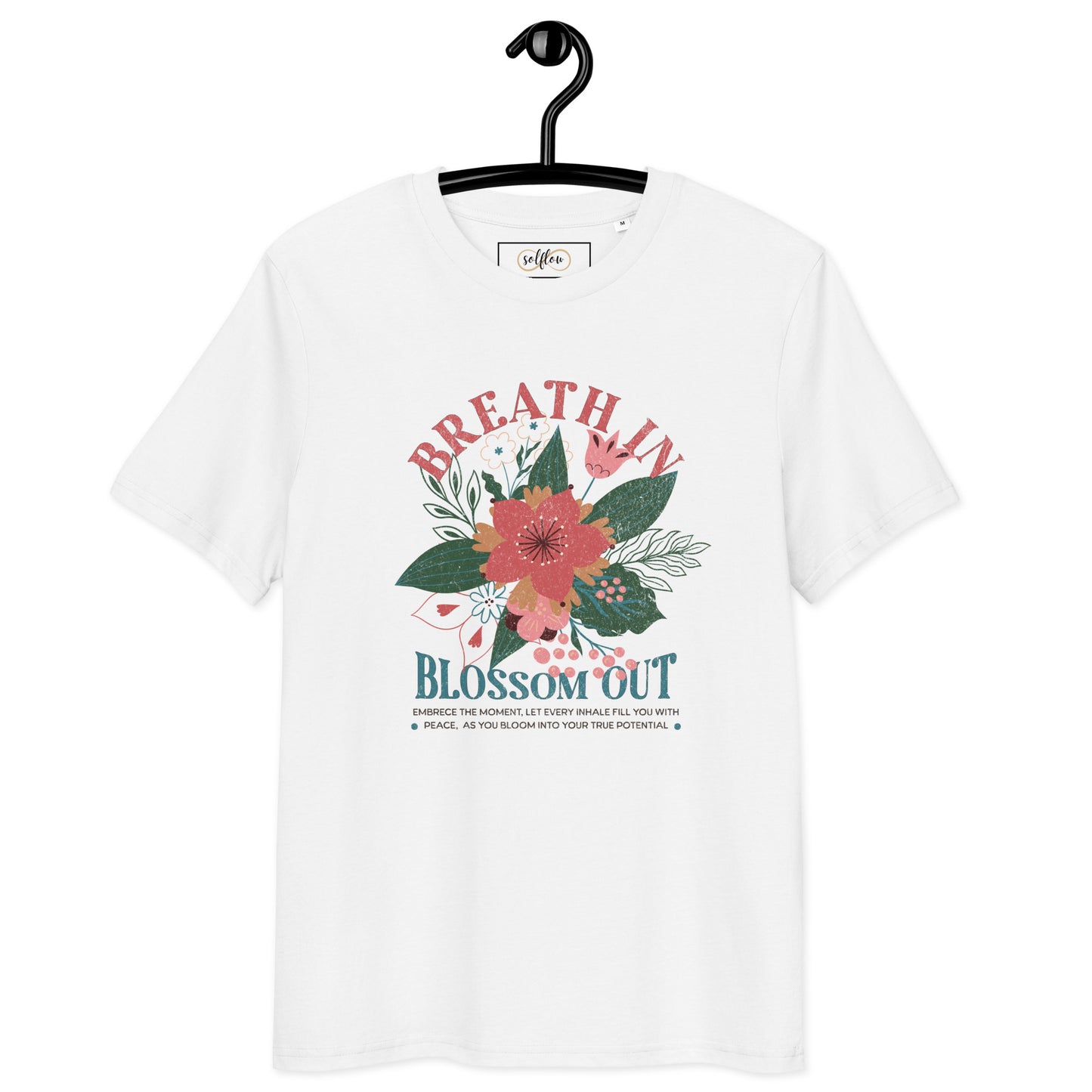 Unisex Organic Cotton T-Shirt - Eco-Friendly Minimalist Sustainable Tee 'Blossom Out'