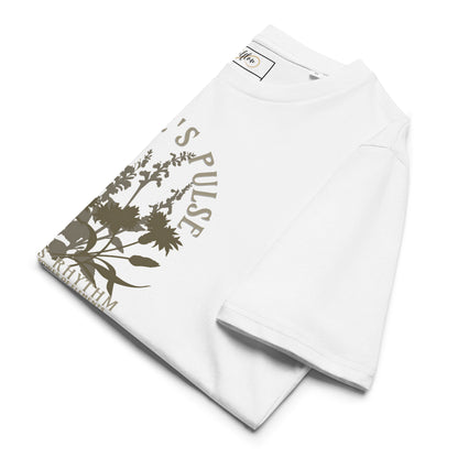 Unisex Organic Cotton T-Shirt - Eco-Friendly Minimalist Sustainable Tee 'Nature's Pulse'