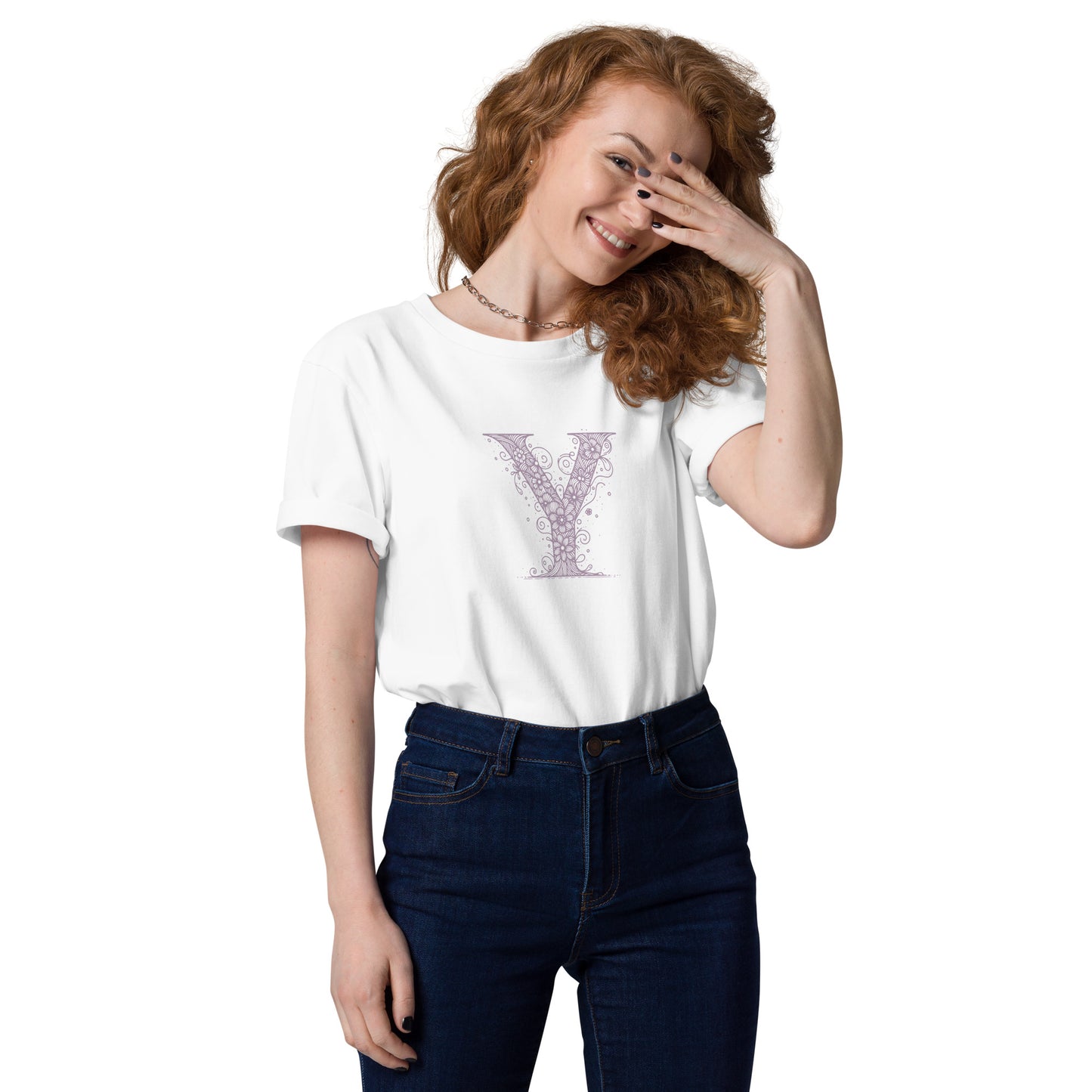 Unisex Organic Cotton T-Shirt - Eco-Friendly Minimalist Sustainable Tee 'Y is For Yoga'