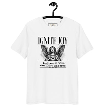 Unisex Organic Cotton T-Shirt - Eco-Friendly Minimalist Sustainable Tee 'Ignite Joy'