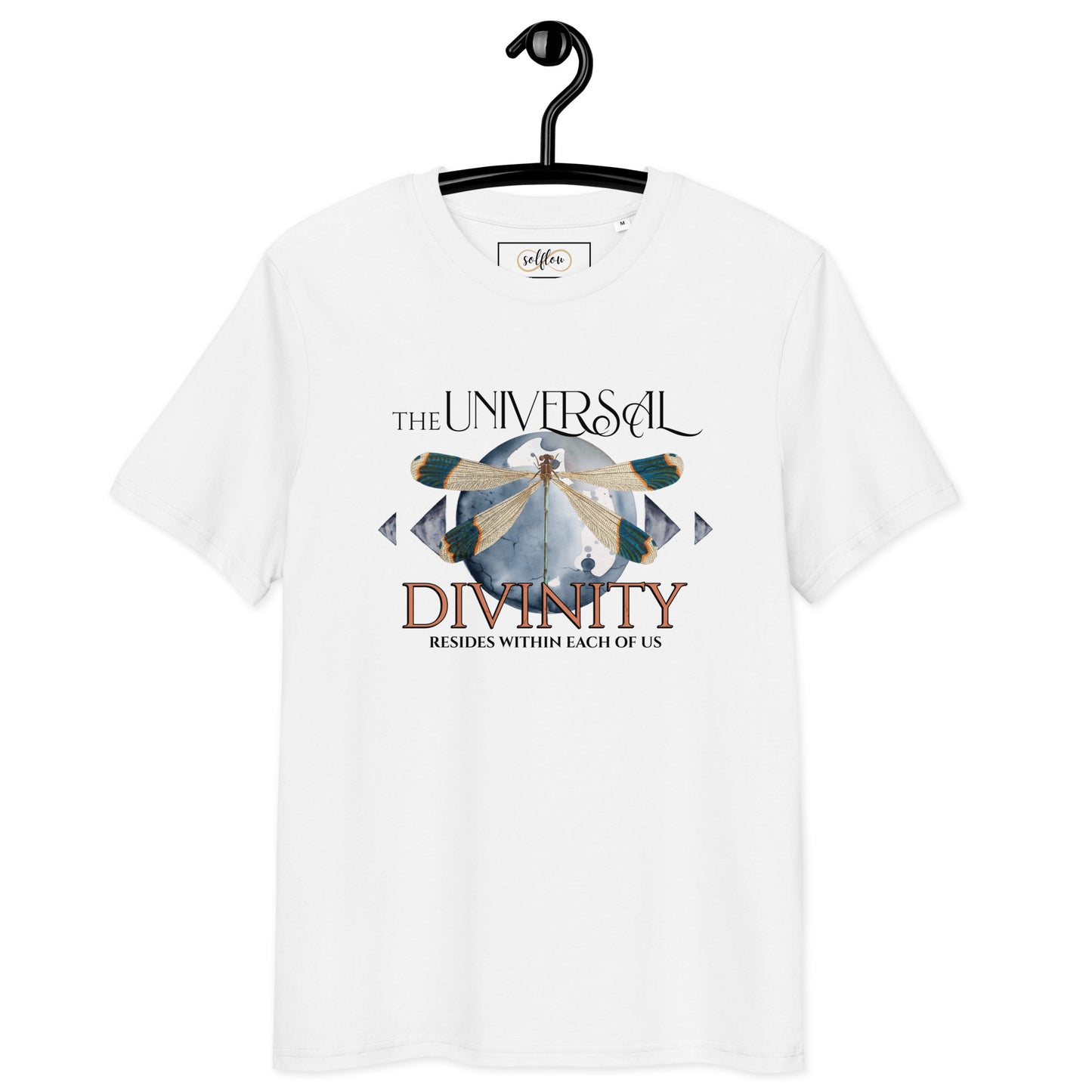 Unisex Organic Cotton T-Shirt - Eco-Friendly Minimalist Sustainable Tee 'Universal Divinity'