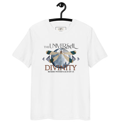 Unisex Organic Cotton T-Shirt - Eco-Friendly Minimalist Sustainable Tee 'Universal Divinity'