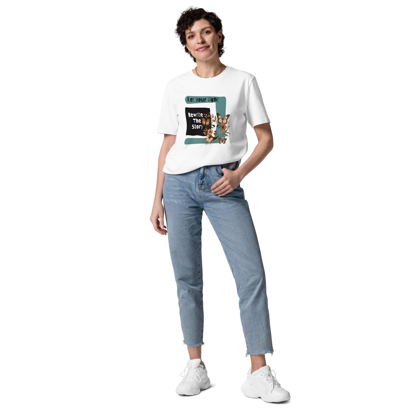 Unisex Organic Cotton T-Shirt - Eco-Friendly Minimalist Sustainable Tee 'Rewrite The Story'