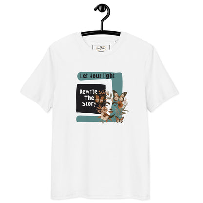 Unisex Organic Cotton T-Shirt - Eco-Friendly Minimalist Sustainable Tee 'Rewrite The Story'
