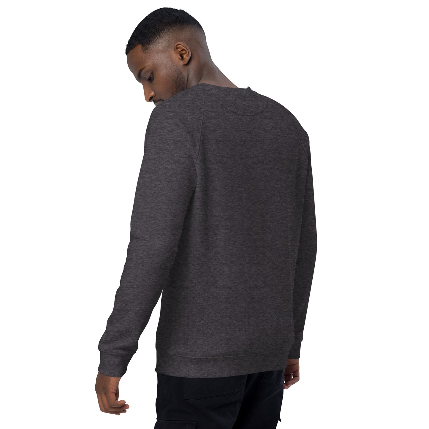 Unisex Organic Cotton Raglan Sweatshirt - Eco-Friendly Minimalist Pullover 'Reality'