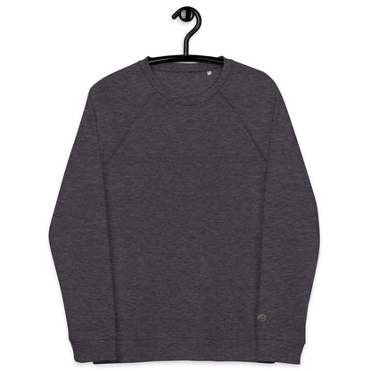 Unisex Organic Cotton Raglan Sweatshirt - Eco-Friendly Minimalist Pullover 'Walk Away'