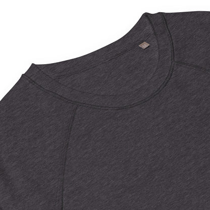 Unisex Organic Cotton Raglan Sweatshirt - Eco-Friendly Minimalist Pullover 'Walk Away'