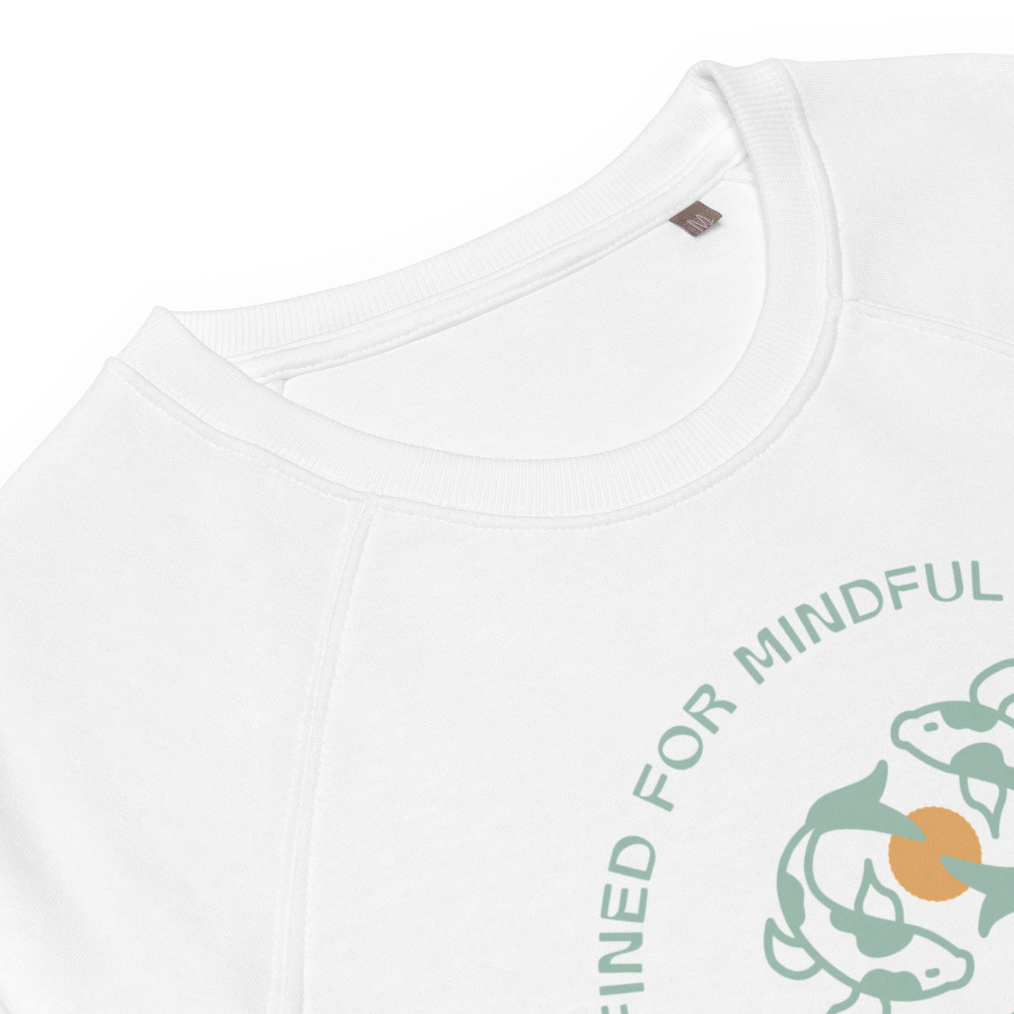 Unisex Organic Cotton Raglan Sweatshirt - Eco-Friendly Minimalist Fleece Pullover 'Minimalist Clubwear'