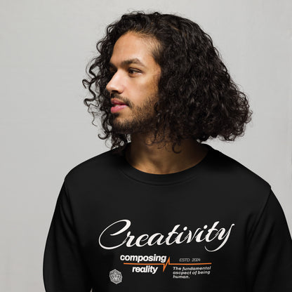 Unisex Organic Cotton Sweatshirt - Minimalist Eco-Friendly Sustainable Pullover 'Creativity'