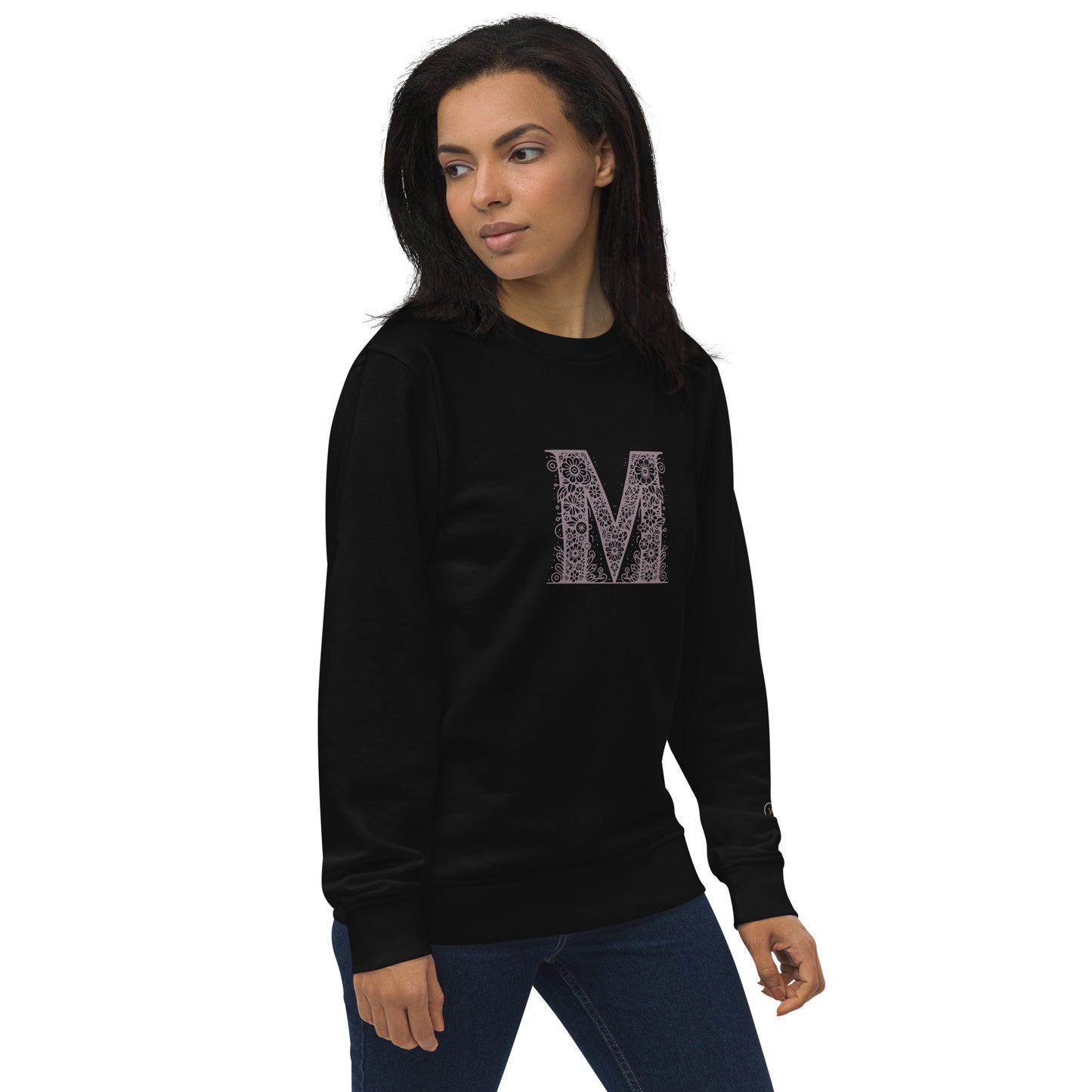 Unisex Organic Cotton Sweatshirt - Minimalist Eco-Friendly Sustainable 'M is For Moments of Mindfulness'