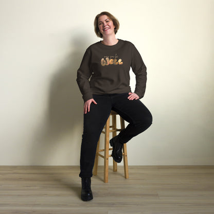 Unisex Organic Cotton Sweatshirt - Minimalist Eco-Friendly Sustainable Pullover 'May You Be Well'