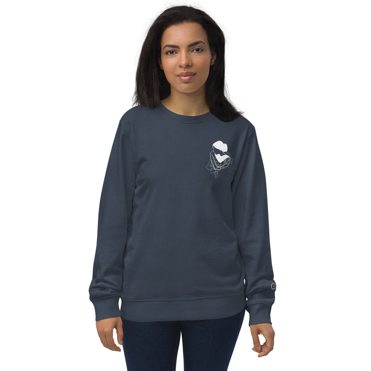 Unisex Organic Cotton Sweatshirt - Minimalist Eco-Friendly Sustainable Pullover 'Self Acceptance'