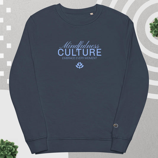 Unisex Organic Cotton Sweatshirt - Minimalist Eco-Friendly Sustainable Pullover 'Mindfulness Culture'