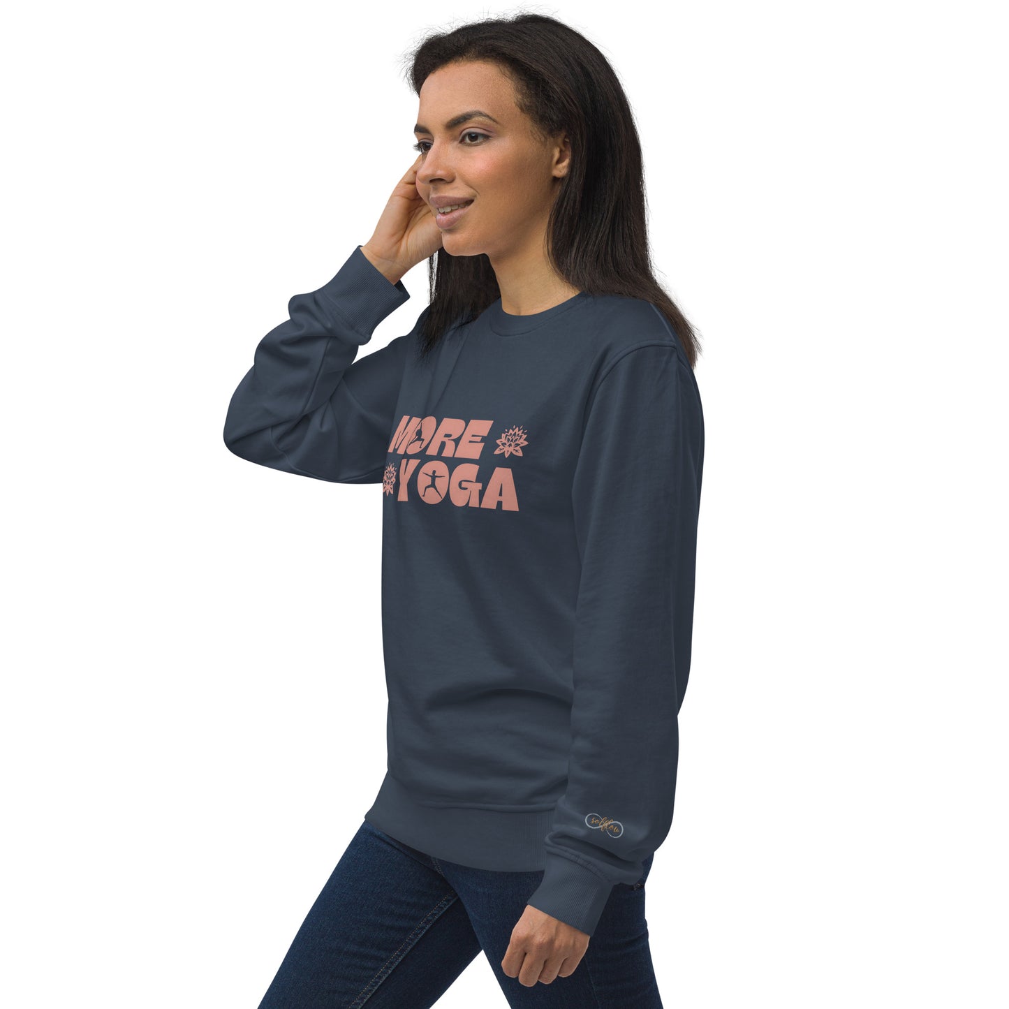 Unisex Organic Cotton Sweatshirt - Minimalist Eco-Friendly Sustainable 'More Yoga'