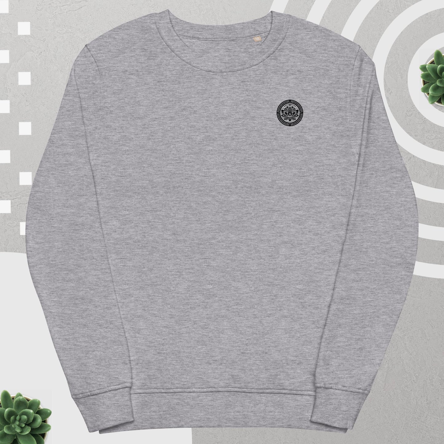 Unisex Organic Cotton Sweatshirt - Minimalist Eco-Friendly Sustainable Pullover 'Power of Mindfulness'