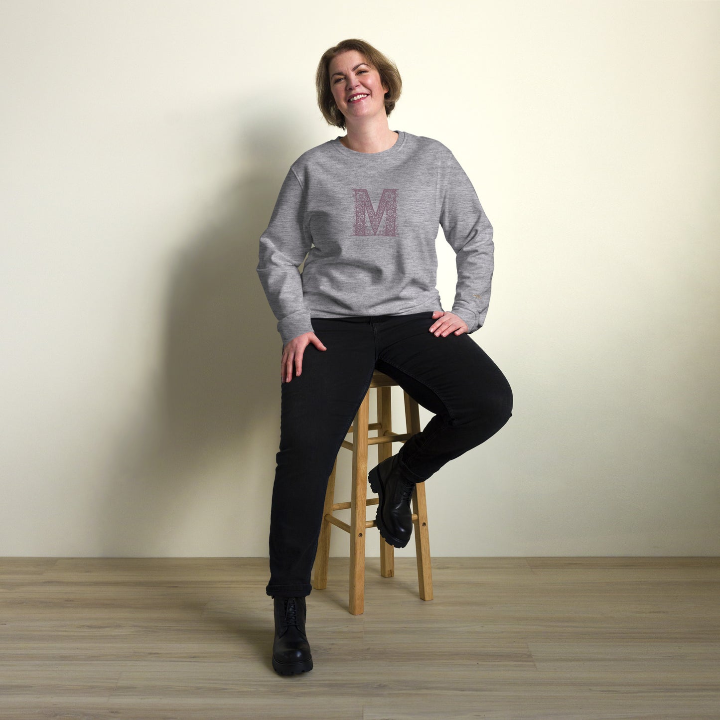 Unisex Organic Cotton Sweatshirt - Minimalist Eco-Friendly Sustainable 'M is For Moments of Mindfulness'