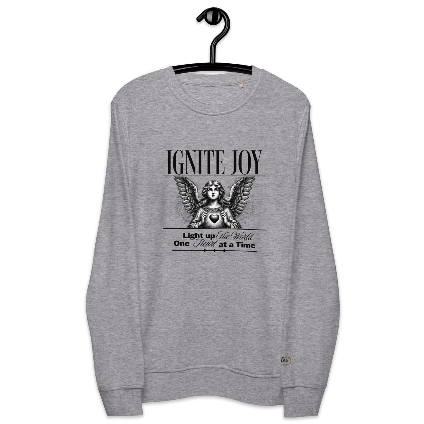 Unisex Organic Cotton Sweatshirt - Minimalist Eco-Friendly Sustainable 'Ignite Joy'