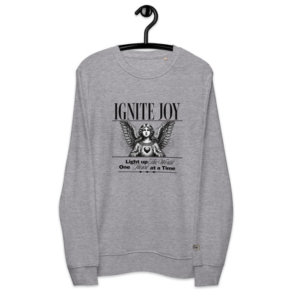 Unisex Organic Cotton Sweatshirt - Minimalist Eco-Friendly Sustainable 'Ignite Joy'