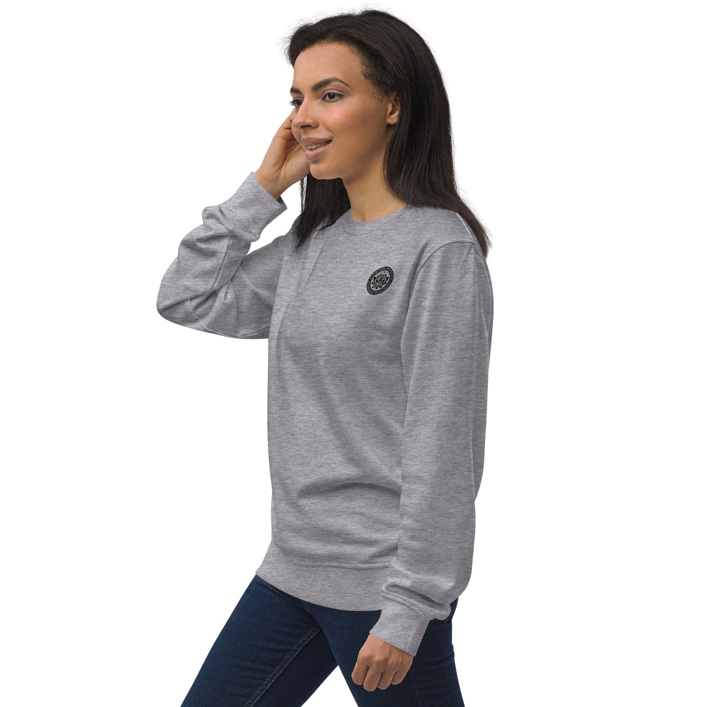 Unisex Organic Cotton Sweatshirt - Minimalist Eco-Friendly Sustainable Pullover 'Power of Mindfulness'