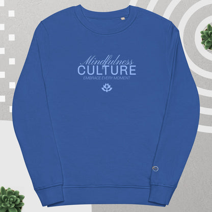 Unisex Organic Cotton Sweatshirt - Minimalist Eco-Friendly Sustainable Pullover 'Mindfulness Culture'