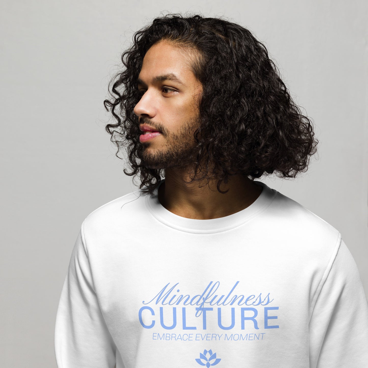 Unisex Organic Cotton Sweatshirt - Minimalist Eco-Friendly Sustainable Pullover 'Mindfulness Culture'