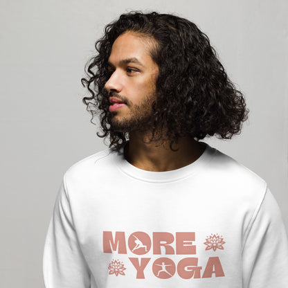 Unisex Organic Cotton Sweatshirt - Minimalist Eco-Friendly Sustainable 'More Yoga'