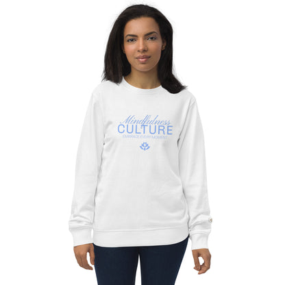 Unisex Organic Cotton Sweatshirt - Minimalist Eco-Friendly Sustainable Pullover 'Mindfulness Culture'