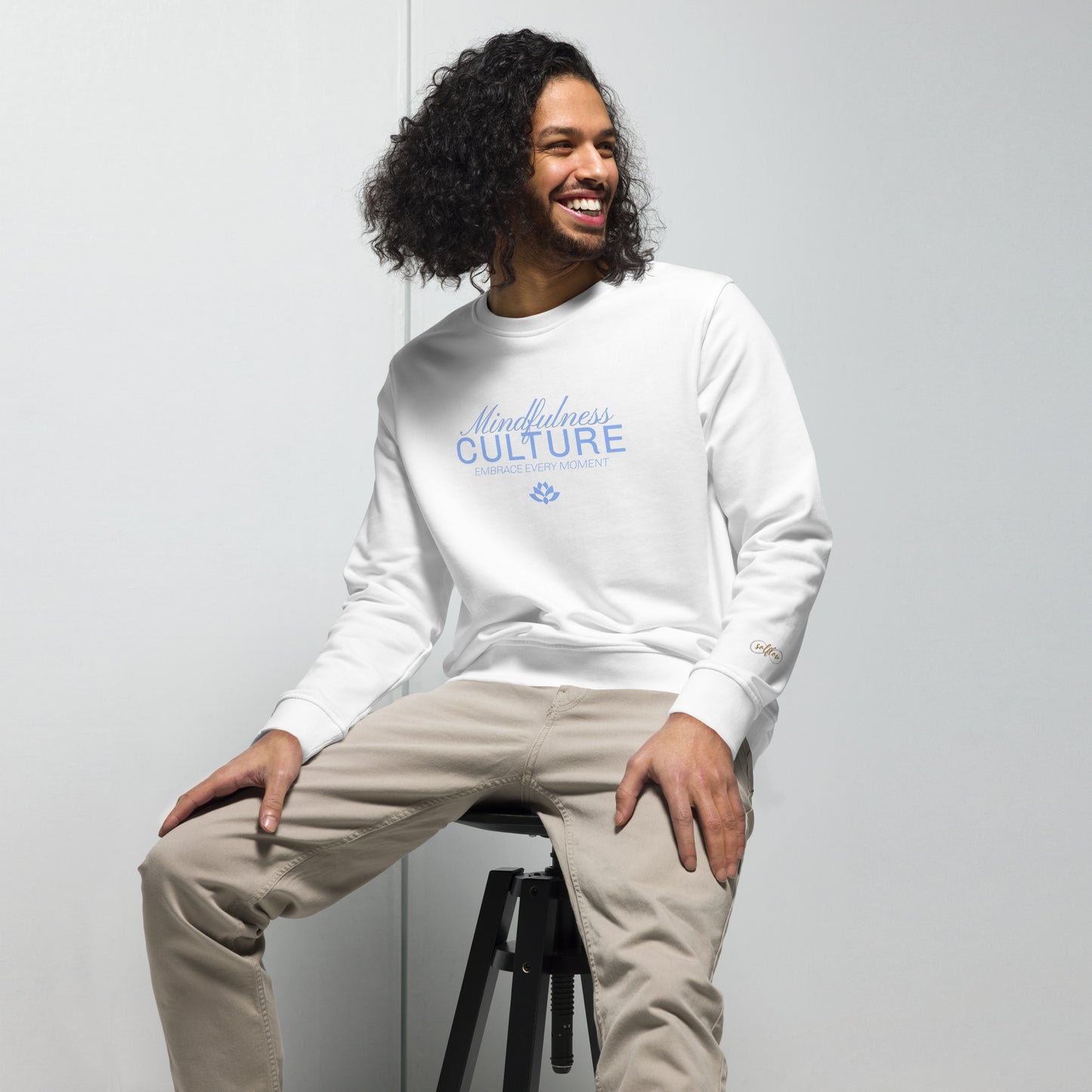 Unisex Organic Cotton Sweatshirt - Minimalist Eco-Friendly Sustainable Pullover 'Mindfulness Culture'