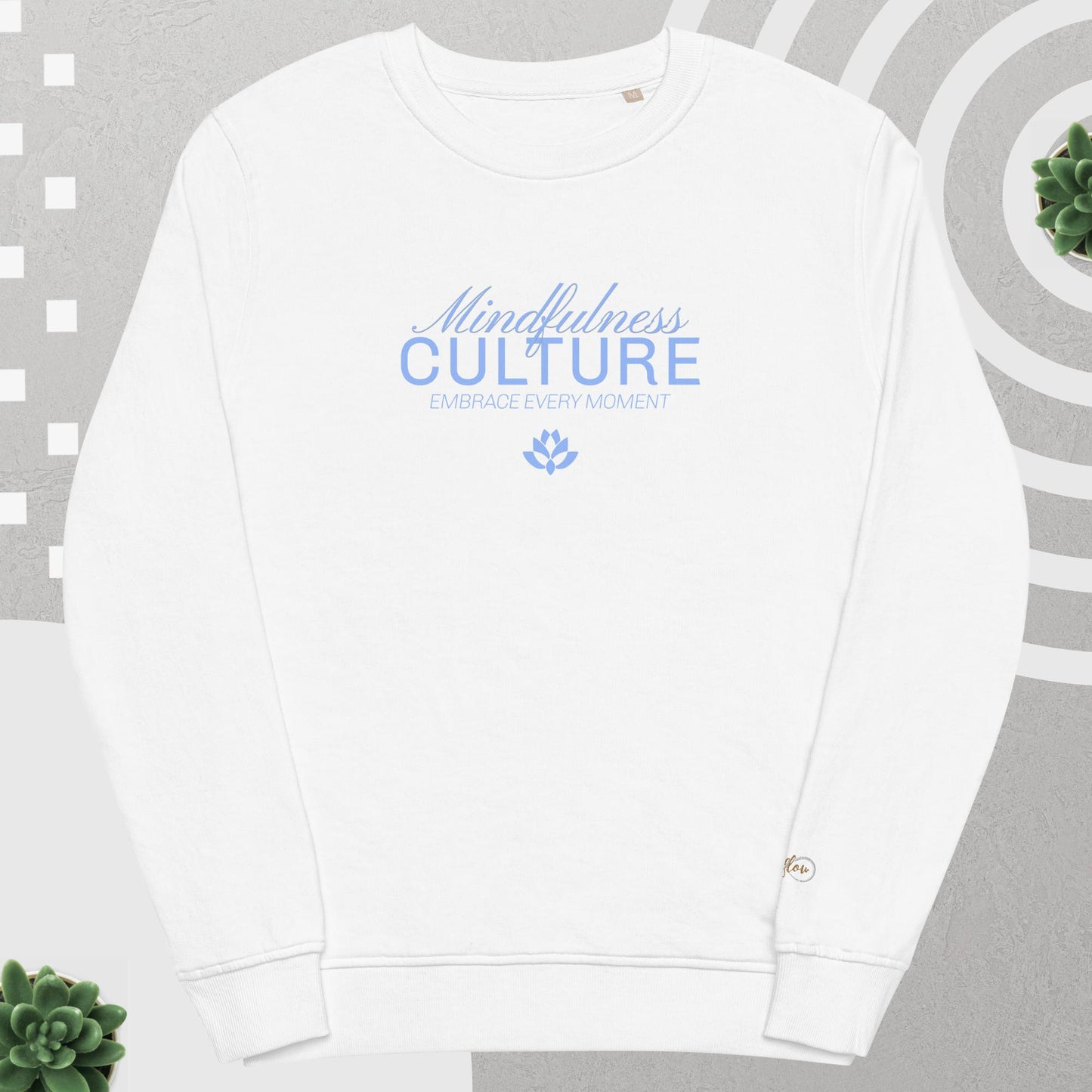 Unisex Organic Cotton Sweatshirt - Minimalist Eco-Friendly Sustainable Pullover 'Mindfulness Culture'