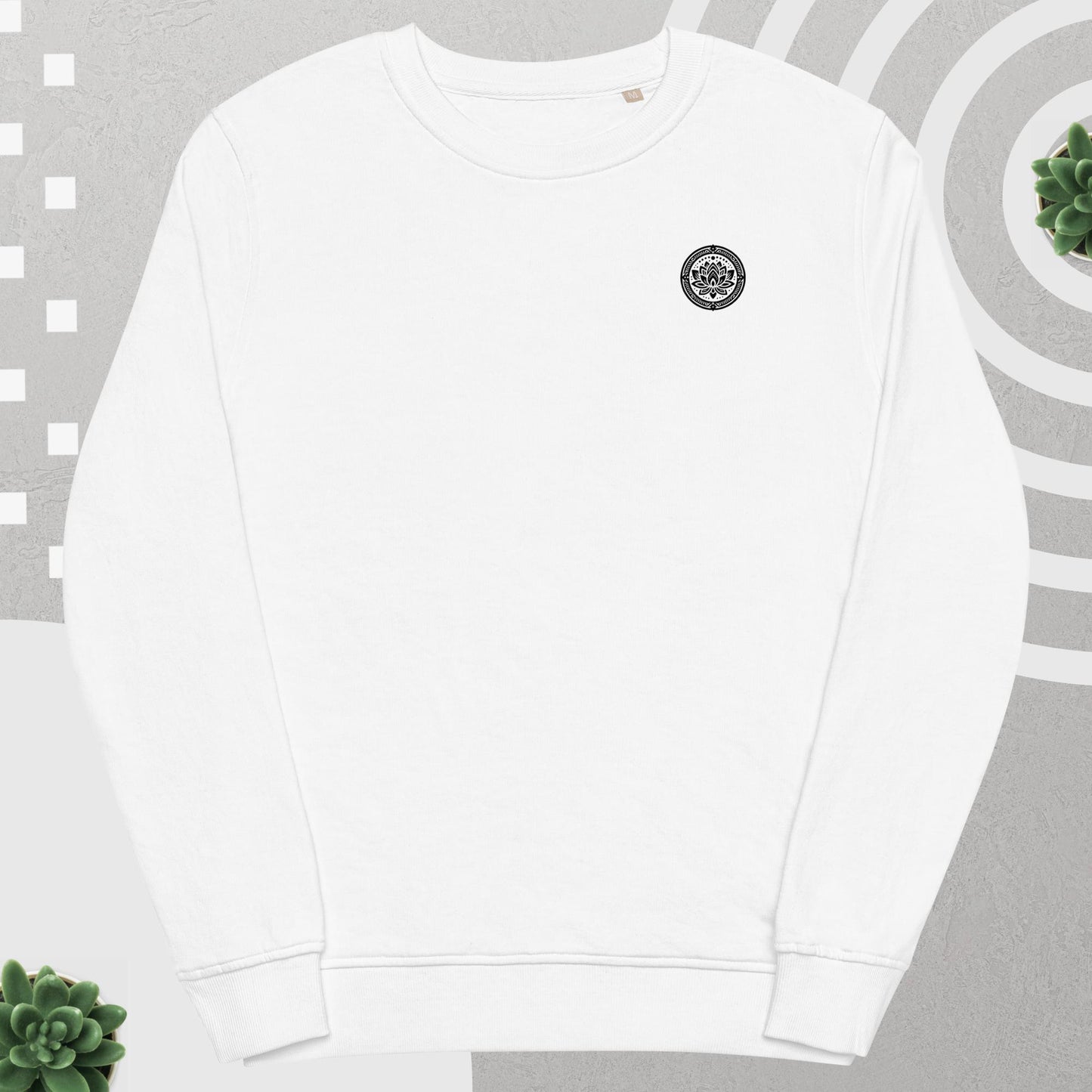 Unisex Organic Cotton Sweatshirt - Minimalist Eco-Friendly Sustainable Pullover 'Power of Mindfulness'