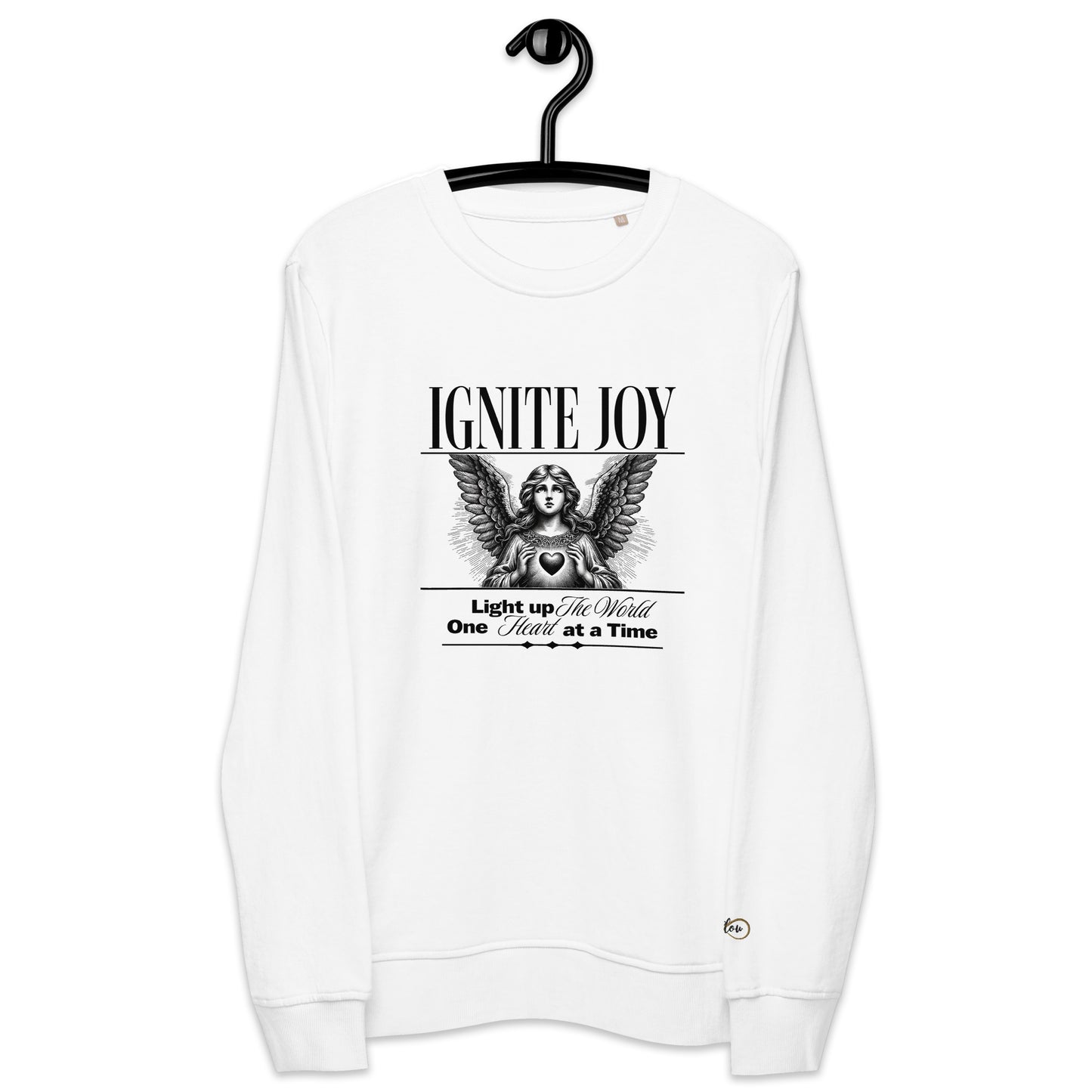 Unisex Organic Cotton Sweatshirt - Minimalist Eco-Friendly Sustainable 'Ignite Joy'