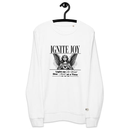 Unisex Organic Cotton Sweatshirt - Minimalist Eco-Friendly Sustainable 'Ignite Joy'